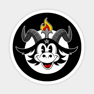 The Baphomet smile retro toon style Devil core Blackcraft cute Magnet